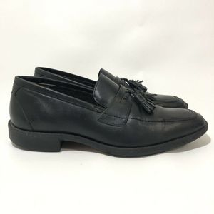 Johnston Murphy Black Leather Tassel Loafer Slip On Dress Shoes Mens Size 8.5 M